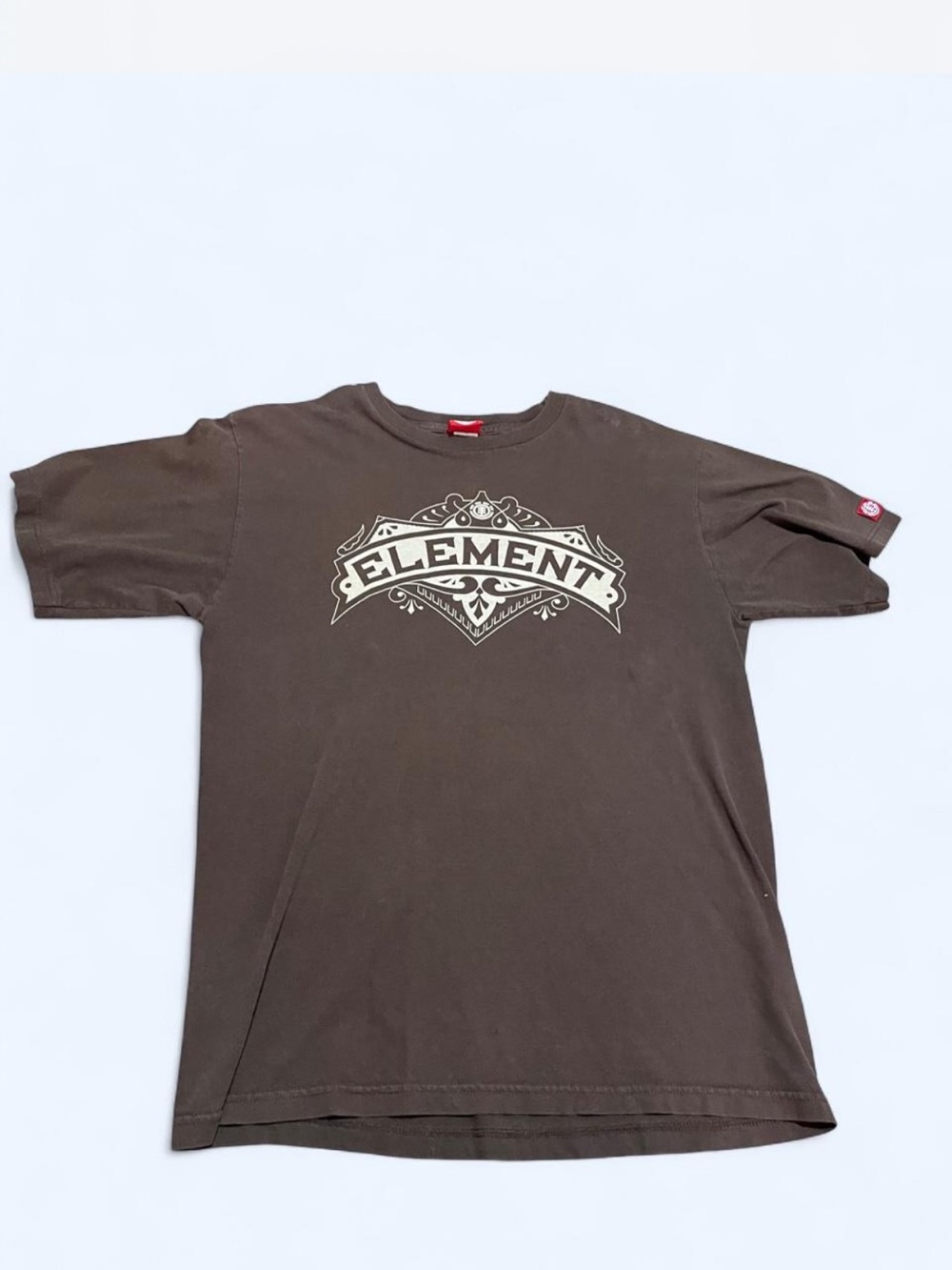 Element Skate Board T Shirt Brown Box Logo Streetwear Y2K 2000s Vintage Bam